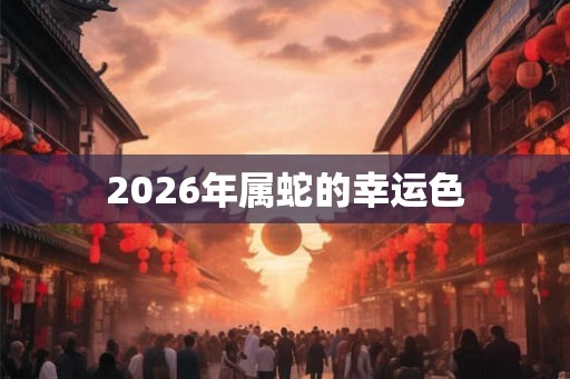 2026年属蛇的幸运色