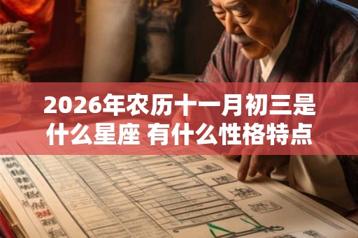 2026年农历十一月初三是什么星座 有什么性格特点
