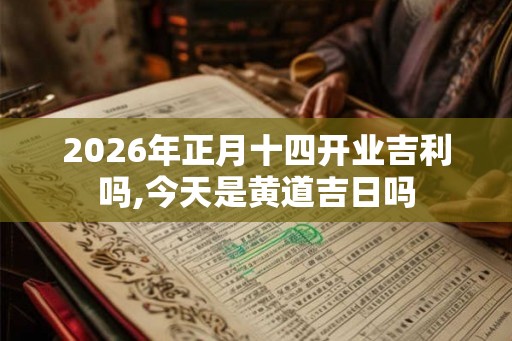 2026年正月十四开业吉利吗,今天是黄道吉日吗