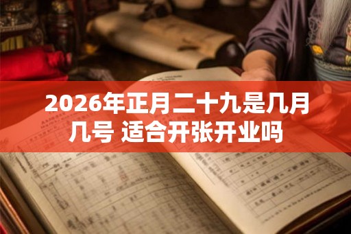 2026年正月二十九是几月几号 适合开张开业吗