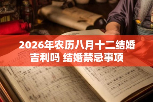 2026年农历八月十二结婚吉利吗 结婚禁忌事项