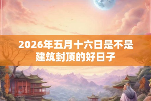 2026年五月十六日是不是建筑封顶的好日子