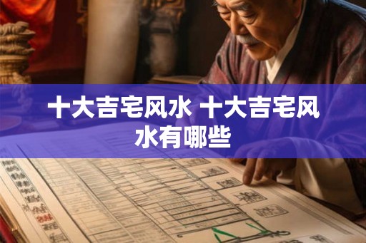 十大吉宅风水 十大吉宅风水有哪些