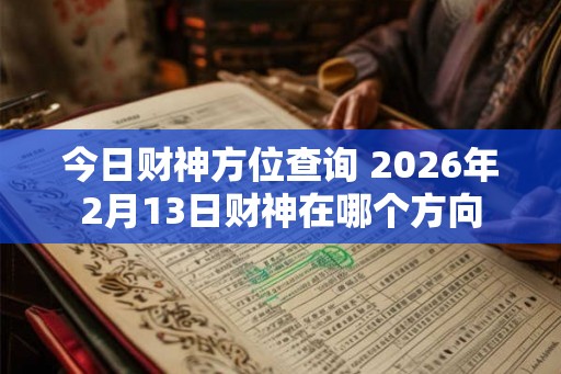 今日财神方位查询 2026年2月13日财神在哪个方向