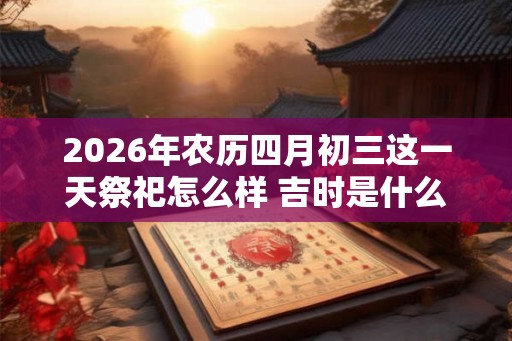 2026年农历四月初三这一天祭祀怎么样 吉时是什么 2026年农历四月初三这一天祭祀怎么样 吉时是什么