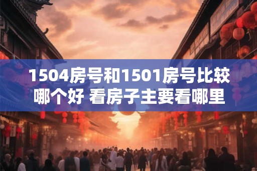1504房号和1501房号比较哪个好 看房子主要看哪里