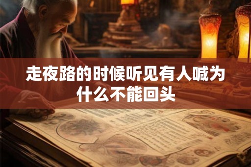 走夜路的时候听见有人喊为什么不能回头