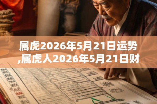 属虎2026年5月21日运势,属虎人2026年5月21日财运,生肖虎2026年5月21日运势