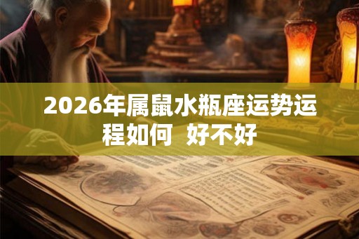 2026年属鼠水瓶座运势运程如何 好不好 2026年属鼠水瓶座运势运程如何 好不好