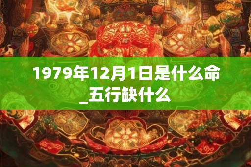 1979年12月1日是什么命_五行缺什么