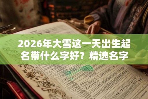 2026年大雪这一天出生起名带什么字好？精选名字