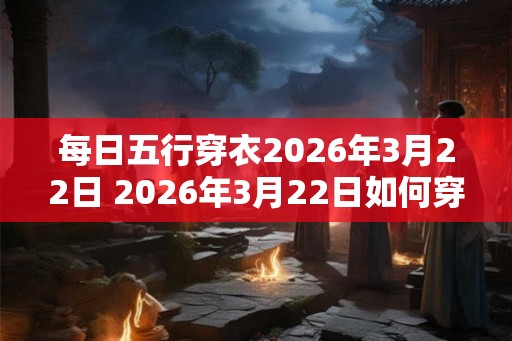 每日五行穿衣2026年3月22日 2026年3月22日如何穿五行