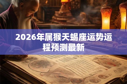 2026年属猴天蝎座运势运程预测最新