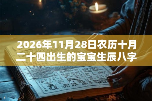 2026年11月28日农历十月二十四出生的宝宝生辰八字是什么