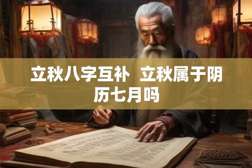 立秋八字互补  立秋属于阴历七月吗