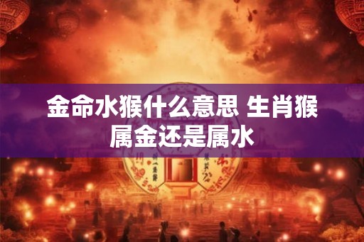 金命水猴什么意思 生肖猴属金还是属水