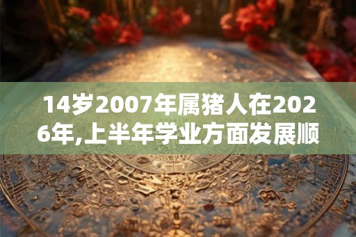 14岁2007年属猪人在2026年,上半年学业方面发展顺利