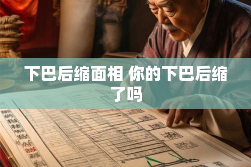 下巴后缩面相 你的下巴后缩了吗