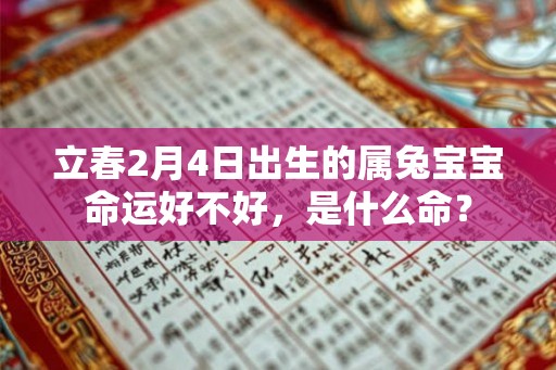 立春2月4日出生的属兔宝宝命运好不好，是什么命？