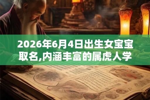 2026年6月4日出生女宝宝取名,内涵丰富的属虎人学名合集