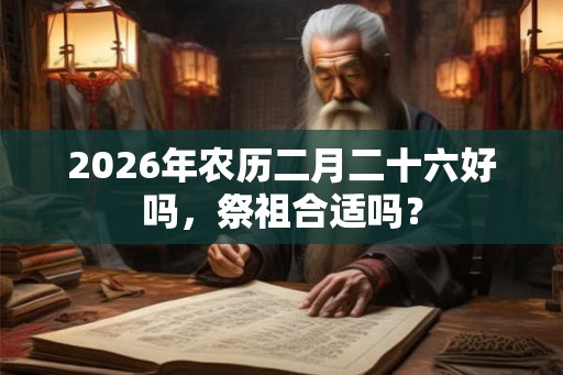 2026年农历二月二十六好吗,祭祖合适吗? 2026年农历二月二十六好吗,祭祖合适吗?