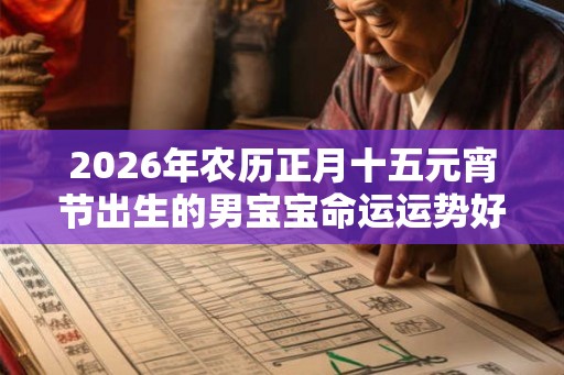2026年农历正月十五元宵节出生的男宝宝命运运势好吗? 2026年农历正月十五元宵节出生的男宝宝命运运势好吗?