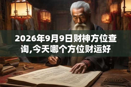 2026年9月9日财神方位查询,今天哪个方位财运好