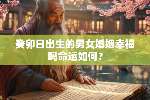 癸卯日出生的男女婚姻幸福吗命运如何？