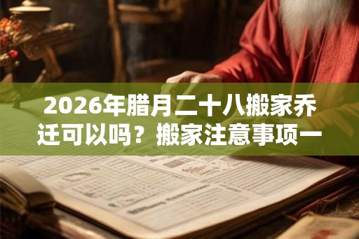 2026年腊月二十八搬家乔迁可以吗？搬家注意事项一览！