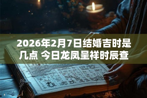 2026年2月7日结婚吉时是几点 今日龙凤呈祥时辰查询
