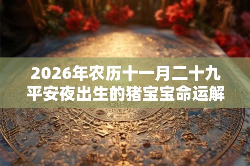 2026年农历十一月二十九平安夜出生的猪宝宝命运解析! 2026年农历十一月二十九平安夜出生的猪宝宝命运解析!