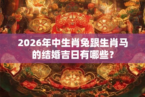 2026年中生肖兔跟生肖马的结婚吉日有哪些？