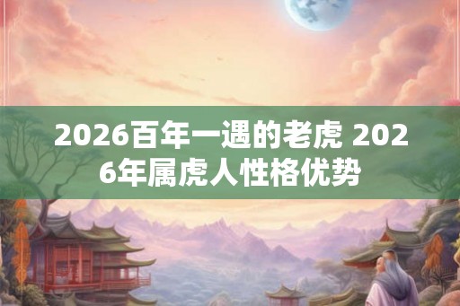 2026百年一遇的老虎 2026年属虎人性格优势