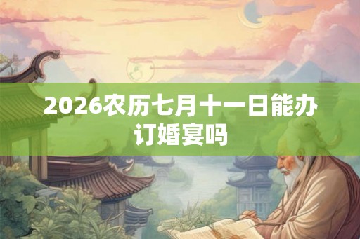 2026农历七月十一日能办订婚宴吗 2026农历七月十一日能办订婚宴吗