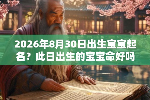 2026年8月30日出生宝宝起名？此日出生的宝宝命好吗？