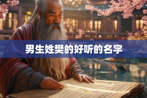男生姓樊的好听的名字 男生姓樊的好听的名字