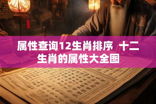 属性查询12生肖排序 十二生肖的属性大全图 属性查询12生肖排序 十二生肖的属性大全图