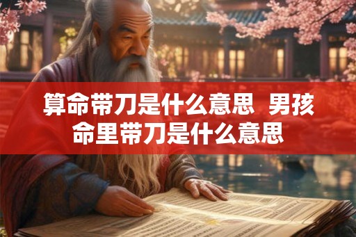 算命带刀是什么意思  男孩命里带刀是什么意思