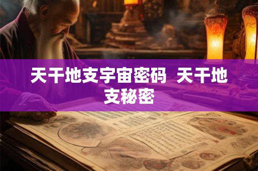 天干地支宇宙密码 天干地支秘密 天干地支宇宙密码 天干地支秘密