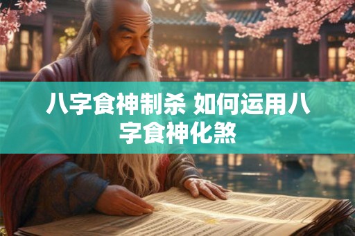 八字食神制杀 如何运用八字食神化煞