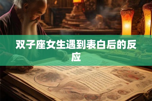 双子座女生遇到表白后的反应