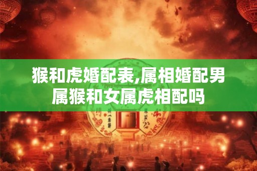 猴和虎婚配表,属相婚配男属猴和女属虎相配吗