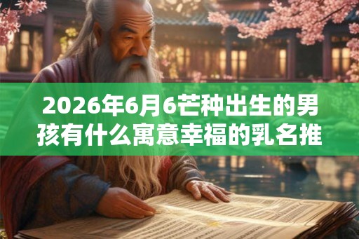 2026年6月6芒种出生的男孩有什么寓意幸福的乳名推荐