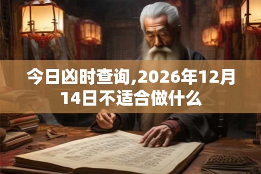 今日凶时查询,2026年12月14日不适合做什么