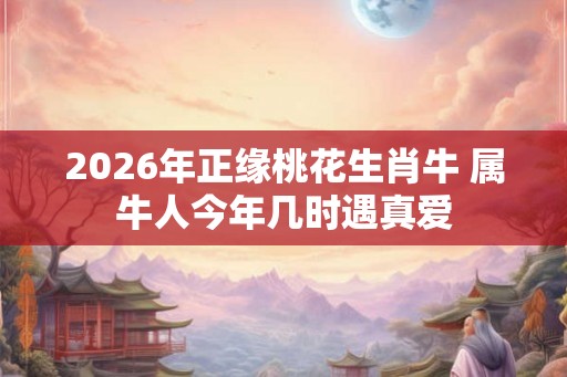 2026年正缘桃花生肖牛 属牛人今年几时遇真爱