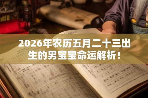 2026年农历五月二十三出生的男宝宝命运解析！
