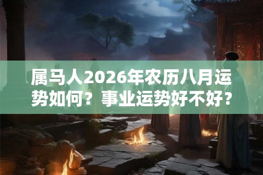 属马人2026年农历八月运势如何？事业运势好不好？