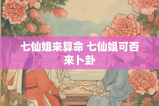 七仙姐来算命 七仙姐可否来卜卦