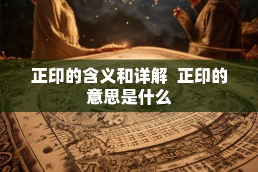 正印的含义和详解  正印的意思是什么