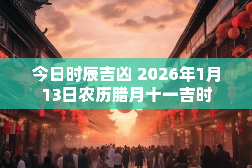 今日时辰吉凶 2026年1月13日农历腊月十一吉时
